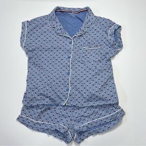 Tommy Hilfiger Blue Patterned Women's Pajama Set